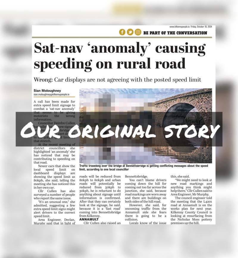 Brilliant! Speed limit anomaly on Kilkenny road is ‘solved’ by mapper