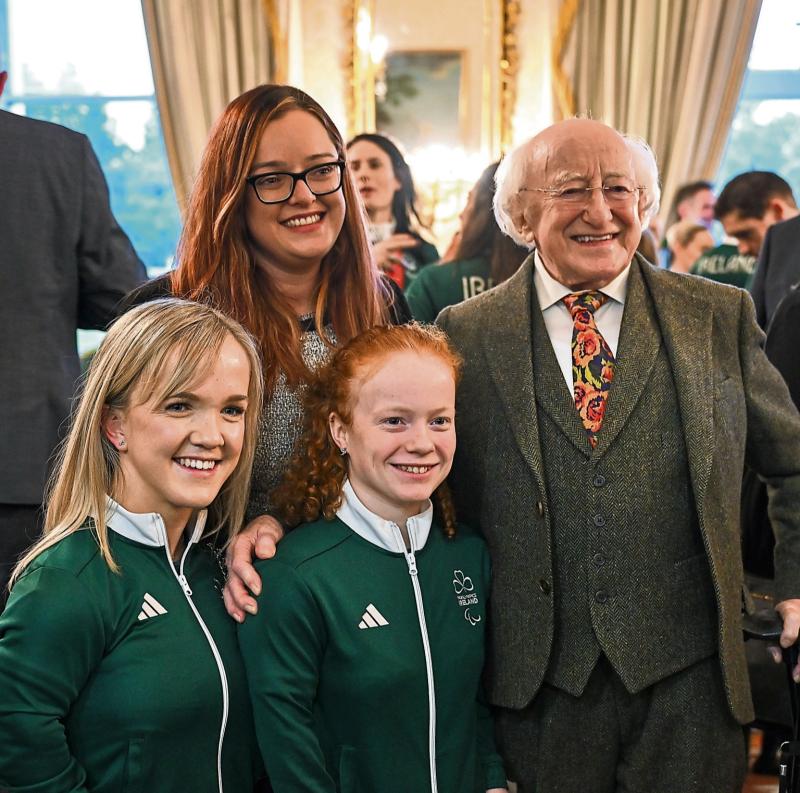 Paralympic heroes welcomed to the Áras by President Higgins