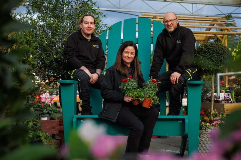 Tirlán CountryLife Horticulturists: Joe Kelly,  Monasterevin; Teresa Walsh, Castlecomer, and Keith O’ Callaghan, horticulturist in Monasterevin.  Picture: Dylan Vaughan