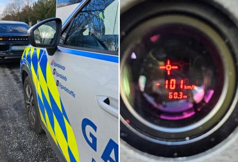 Gardaí stop driver going over 100kmh in a 50kmh zone near a school