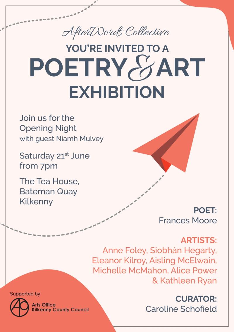Popular Kilkenny writer a special guest as AfterWords poetry and art exhibition to launch at Tea House in Kilkenny