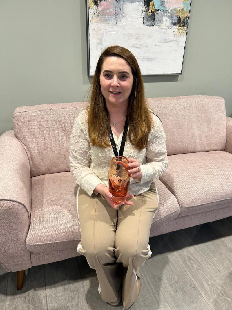 Lisa Morris, Manager, Amber Women&rsquo;s Refuge at a presentation to mark her 20 years of service with the local domestic abuse organisation.