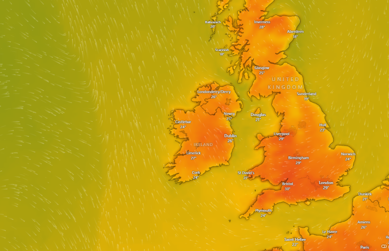IRELAND HEAT MAP: How hot will your county be amid Met &Eacute;ireann's weekend forecast