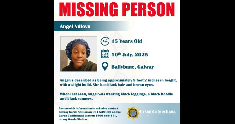 Search stood down for girl (15) as gardai issue missing person update