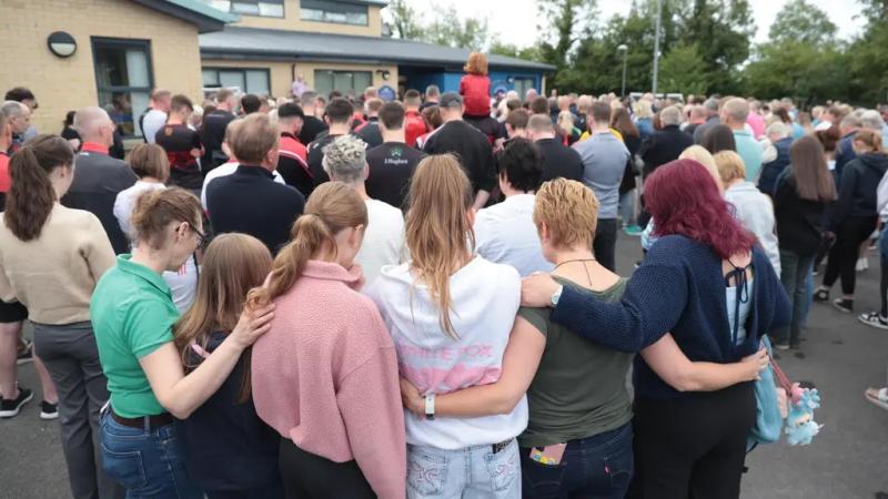 Hundreds gather at vigil for mother and children killed in Fermanagh shooting