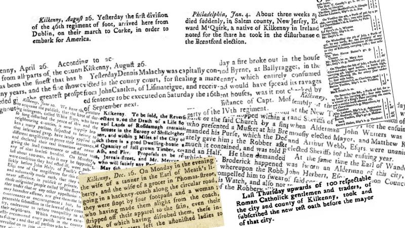 Heritage Week: Life in  Kilkenny in 1775... through the eyes of the press
