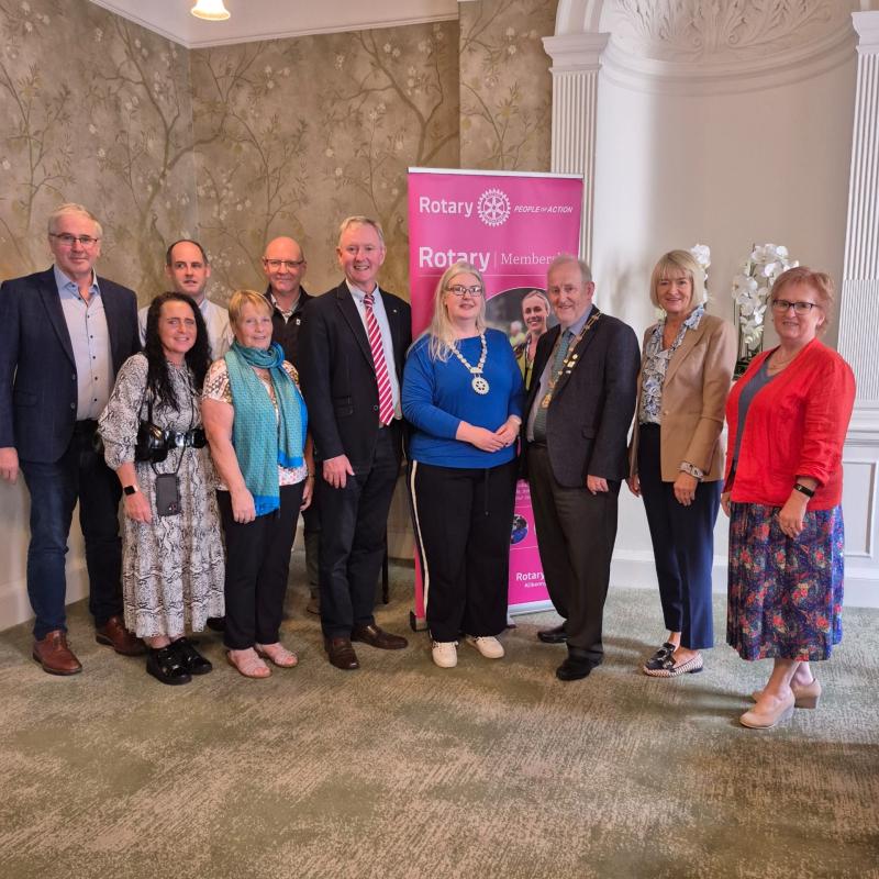 Members of Kilkenny Rotary Club with District Governor Michael Fleming
