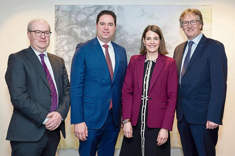 Seán Molloy, CEO Tirlán, Martin Heydon TD, Minister for Agriculture, Food and the Marine, Lisa Koep, Chief ESG Officer Tirlán and John Murphy, Chairperson Tirlán