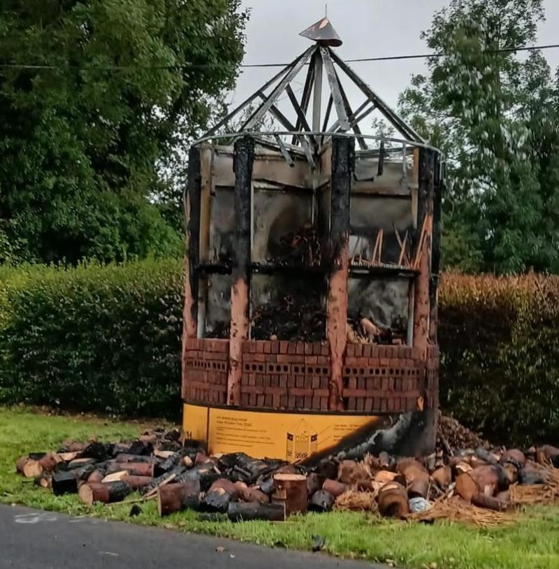 Bug Hotel in Piltown damaged