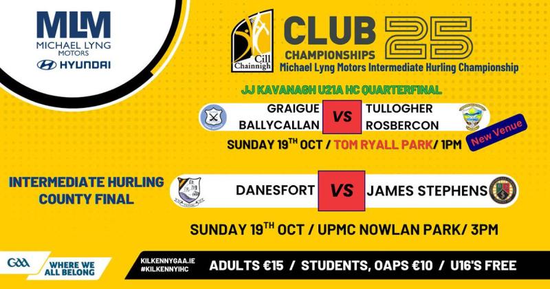 Heavy rain forces fixture change in Nowlan Park this afternoon