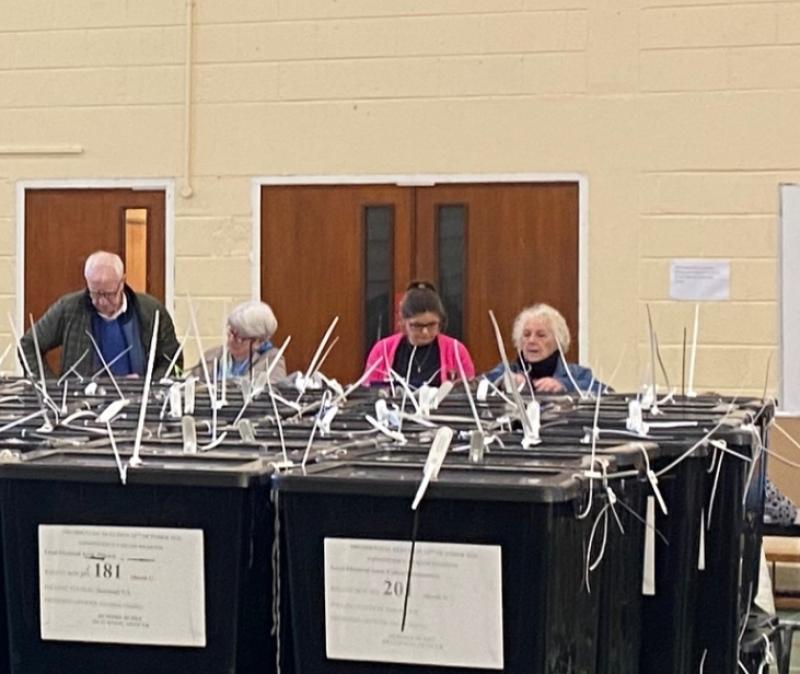 Kathleen Funcion MEP at the Carlow Kilkenny Presidential Election count