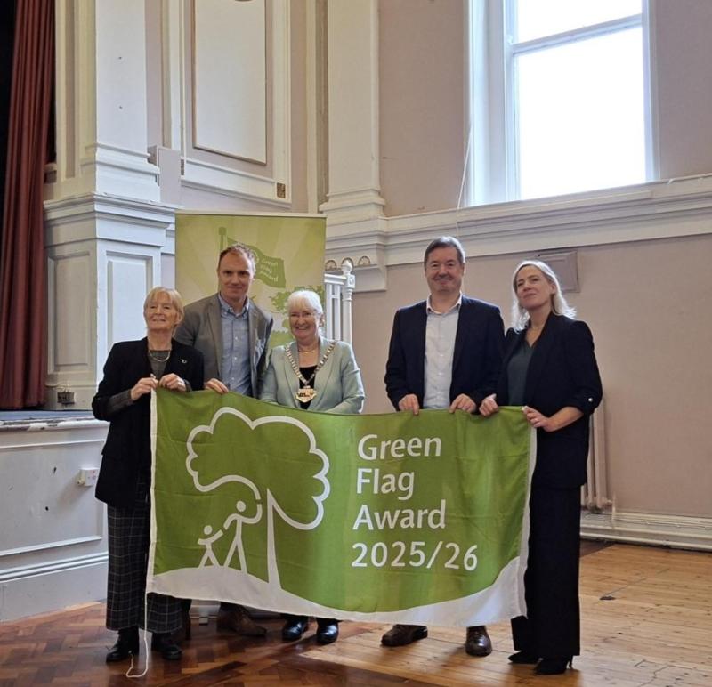 Terri Morrissey, Chairperson An Taisce, Thomas Moore, KCC,  Cllr. Mary Hilda Cavanagh, Cathaoirleach of Kilkenny County Council, Frank Stafford, KCC, Cathy Baxter An Taisce