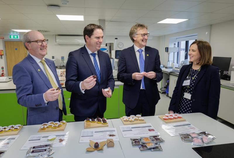 Seán Molloy, Chief Executive Officer; Minister for Agriculture, Food and the Marine, Martin Heydon TD; John Murphy, Chairperson and Michelle Collins, Director of Research & Development.  Photo: Dylan 