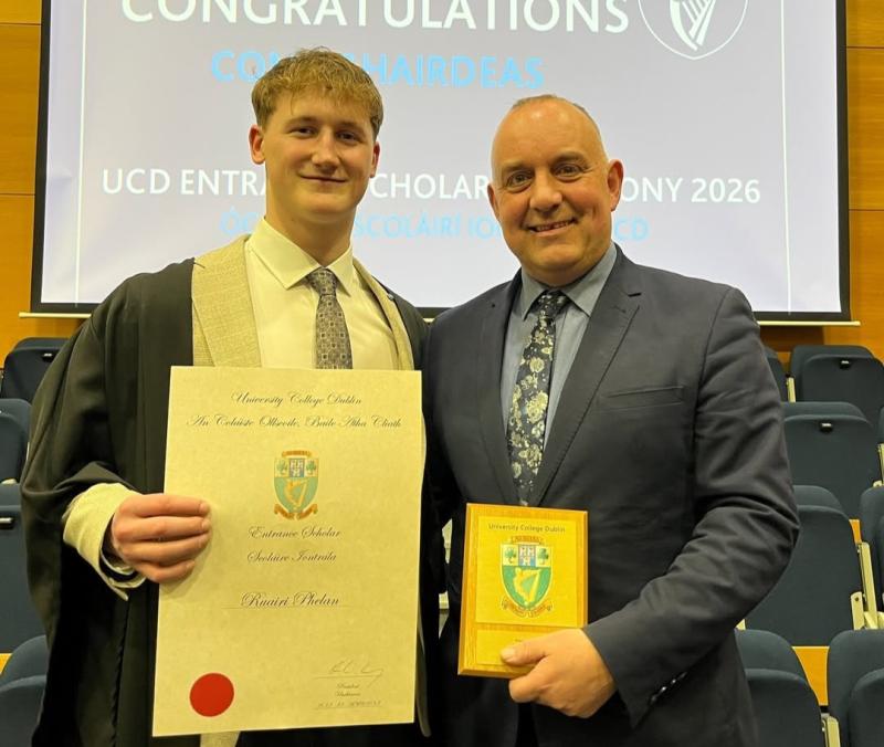 Top marks for former St Kieran's College student as begins UCD adventure 