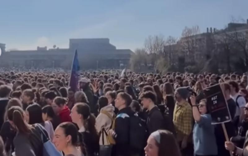 Thousands show up to protest at UCD after rape victim forced to stop studying