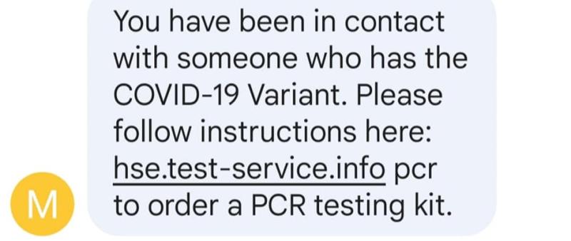 Beware of bogus texts in relation to ordering PCR testing kits - Kilkenny Gardaí