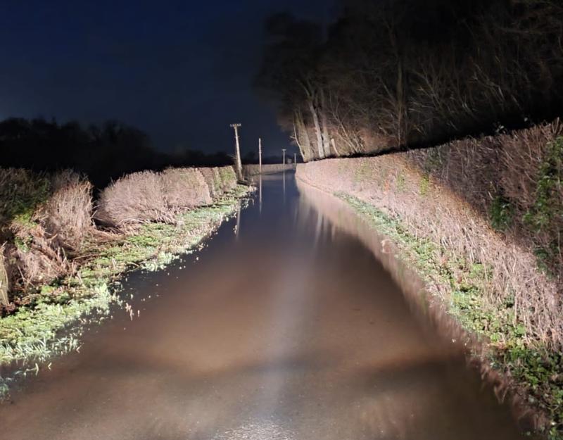 Gardaí issue warning about flooded roads in Kilkenny