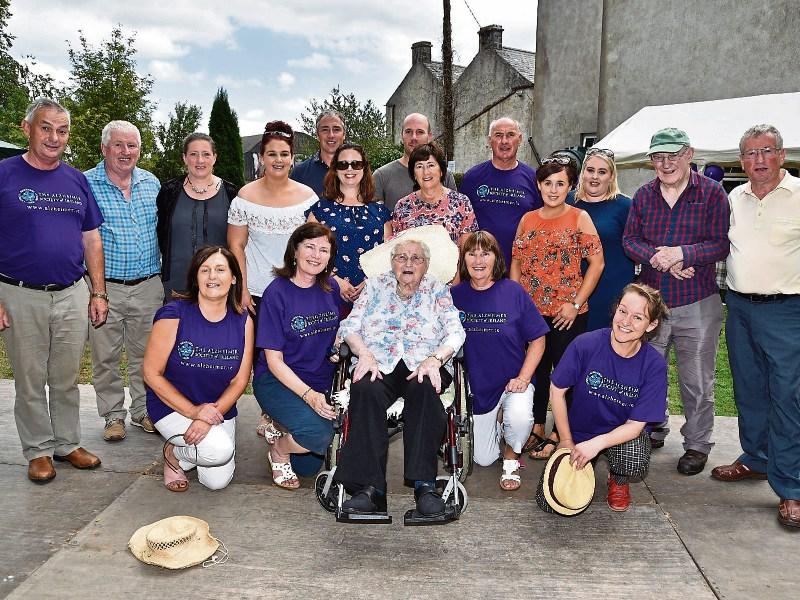 Robert Woodcock on left with helpers and friends of The Alzheimer Society of Ireland at Farmley, Burnchurch for the fundraising garden party