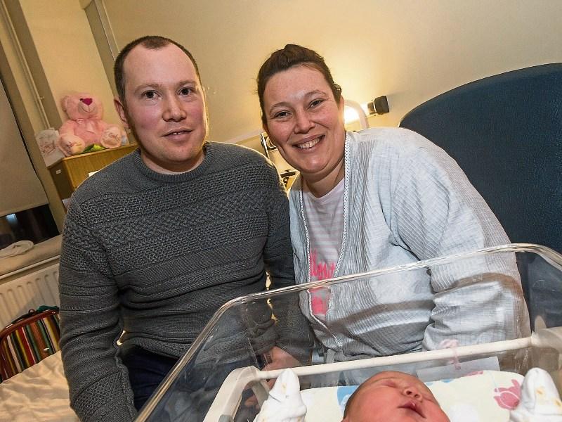 Mark Casey and Ann-Marie Walsh with their daughter Caoimhe.