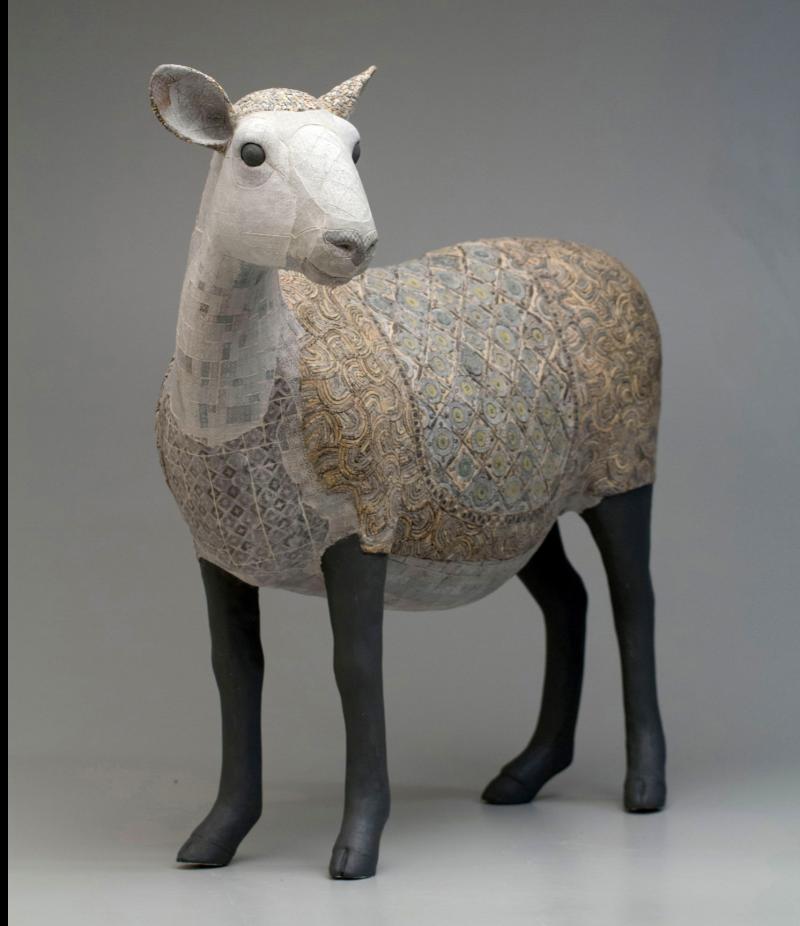 Ceramic sheep by Siobhan Byrne 