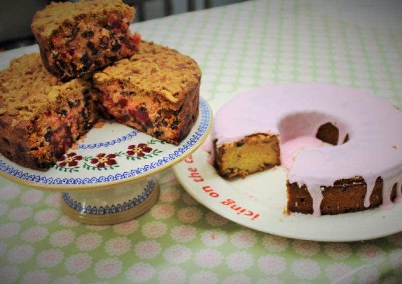 Marmalade and Cranberry Cake and Buttery Fruit Cake