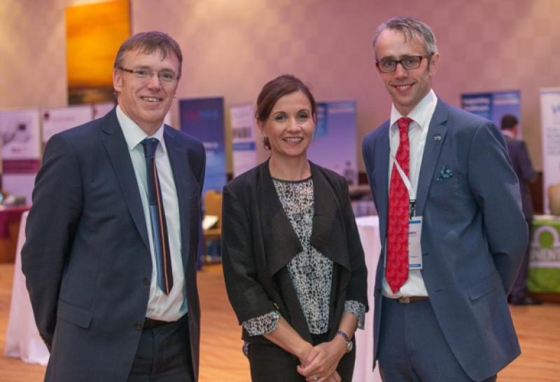 Dr Tadhg Crowley, Aoife O'Donnell, Euromedic and Dr Frank Chambers pictured during the Conference to Focus on Future for GPs in Primary Healthcare, at Lyrath Estate Hotel on Wednesday. Photo: Pat Moore.