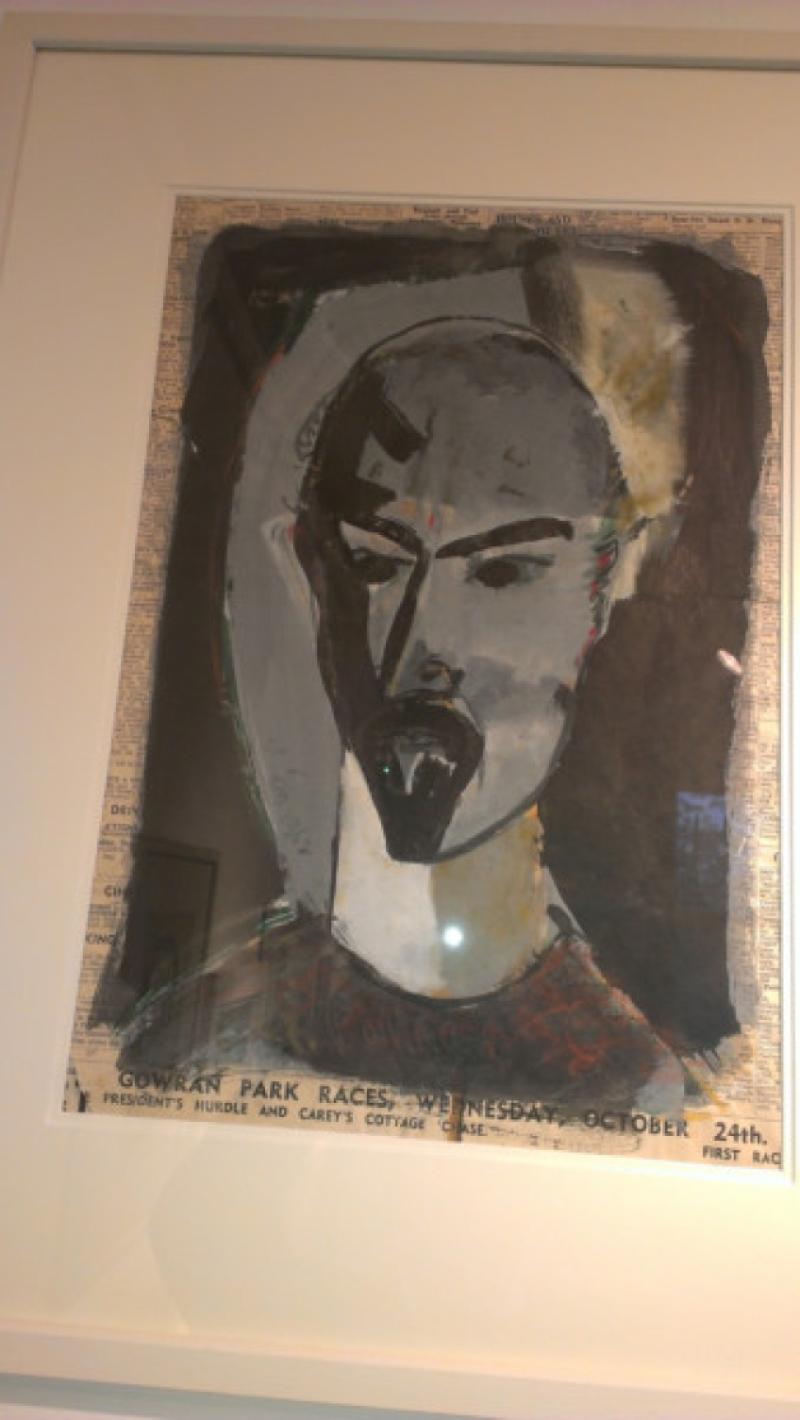 A Tony O'Malley self-portrait painted on Page 16 of the October 16, 1962 edition of the Kilkenny People.