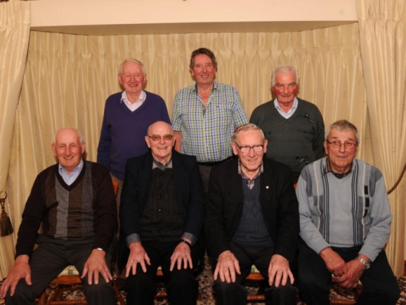 Together again. Tthe Thomastown Rangers 1962 crew, front (l to r) Michael Bookle, Rev Leonard Forristal, Ray McEntee and Paddy O'Keeffe. Back (l to r) Pat Bookle, Michael Tracey, Eamon Dempsey.                                                                            Photo: Charlie Maher