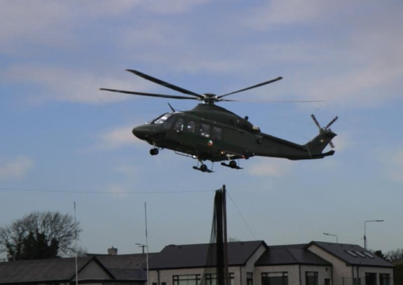 A motorcyclist has been airlifted to hospital following a collision in Longford town today