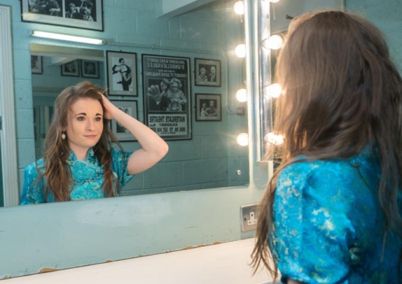Emma Kelly pictured getting ready during the rehearsals for Miss Saigon which opens at the Watergate Theatre on November 2nd and run to the 8th November. Photo: Pat Moore.