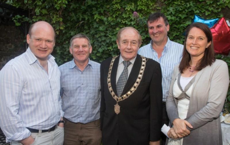 Mayor Martin Brett, Cllr David fitzgerald, Donal Croghan, The Fairways, winner of two ticket to Bruce Springsteen, John Mulholland and Nora Darce pictured at the Keep Kilkenny Beautiful Awards night at Bridie's last Thursday evening. Photo: Pat Moore.