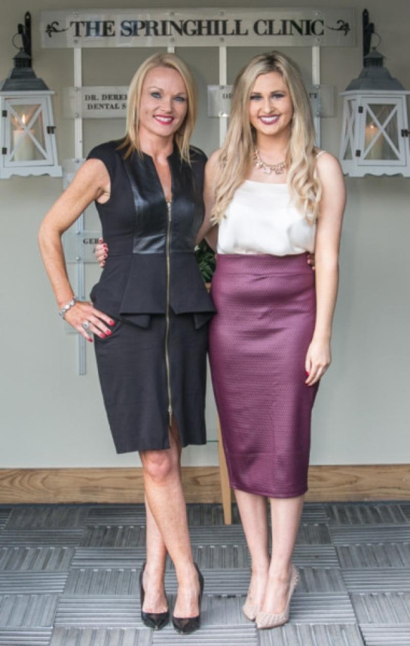 Ethel Dalton and Leighana Smithwick pictured at the Springhill Clinic last Wednesday evening. Photo: Pat Moore.