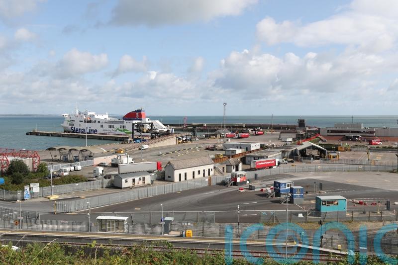 Police investigating after 14 people found in a vehicle at Irish port