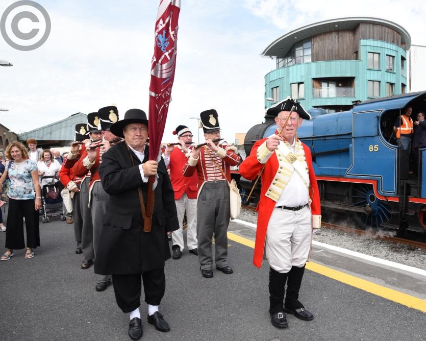 STEAM TRAIN ARRIVES