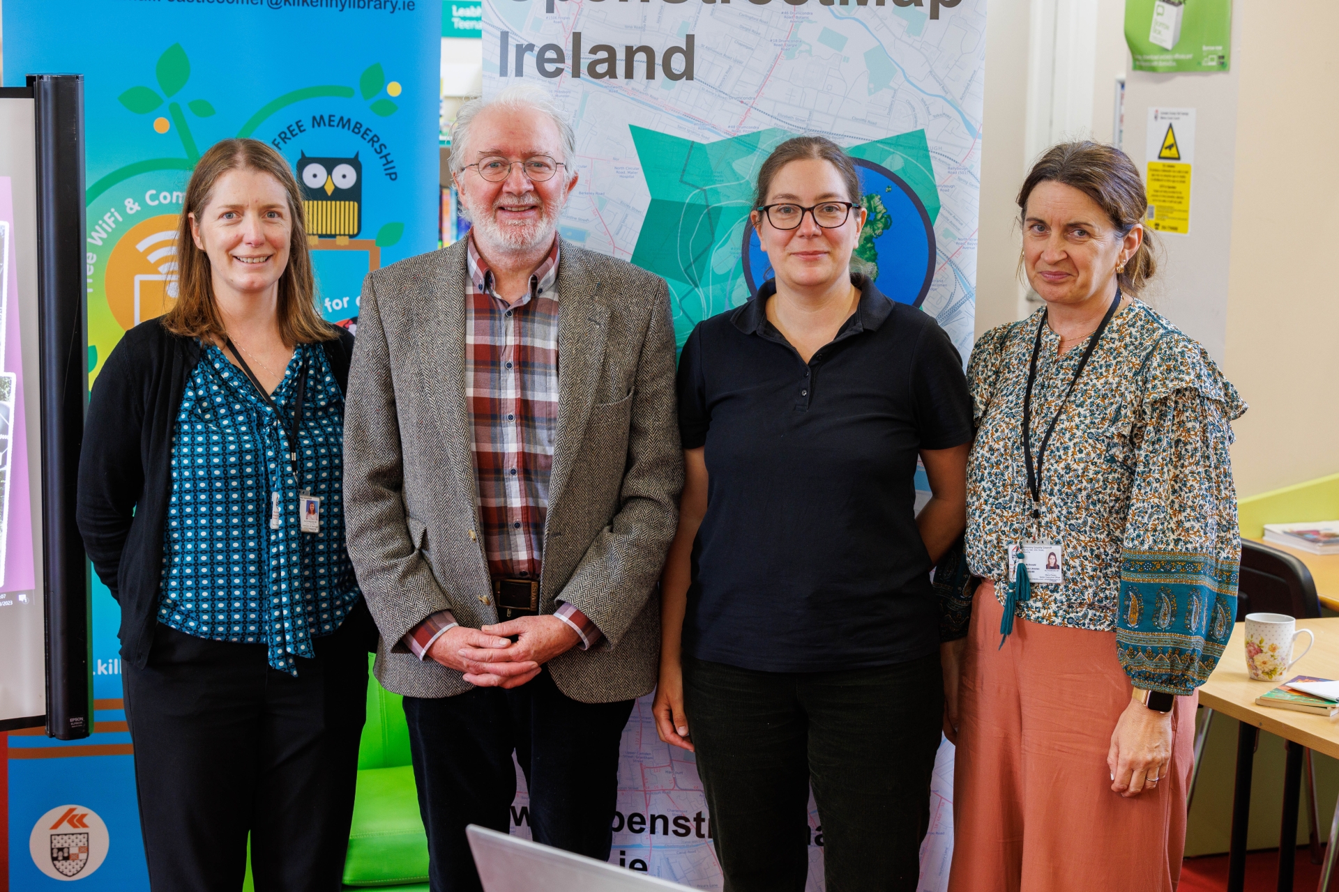 from left to right: Karyn Deegan, Minister Malcolm Noonan, myself, library manager